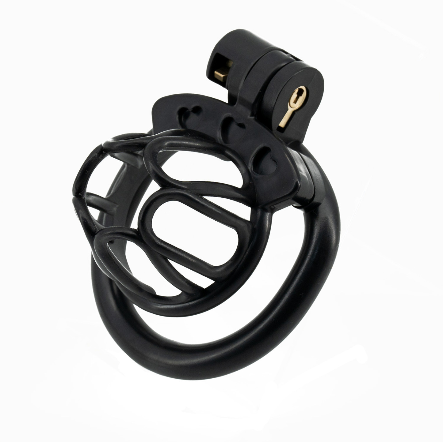 Open End Hollow Chastity Cage with 4 Rings -WeLovePlugs