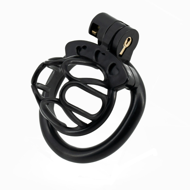 Open End Hollow Chastity Cage with 4 Rings -WeLovePlugs