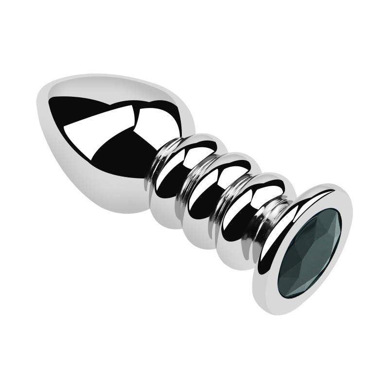 3-Piece Stainless Steel Crystal Butt Plug Set - image 4