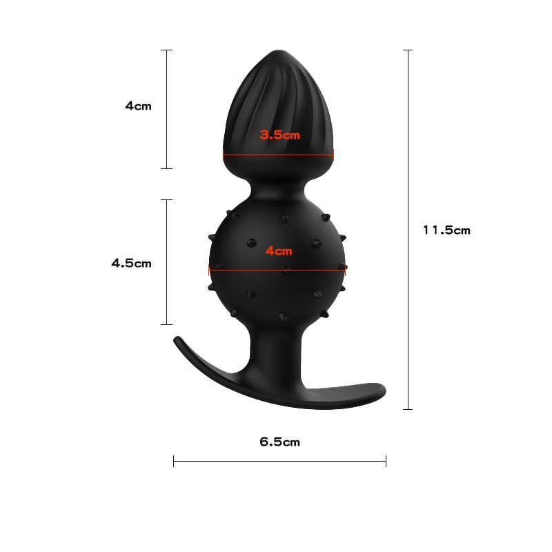 Ribbed Anal Trainer Plug with Built-In Rattle Ball – Wearable and Stimulating Design-WeLovePlugs