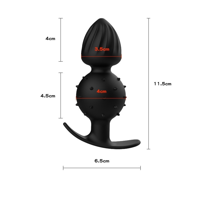 Ribbed Anal Trainer Plug with Built-In Rattle Ball – Wearable and Stimulating Design-WeLovePlugs