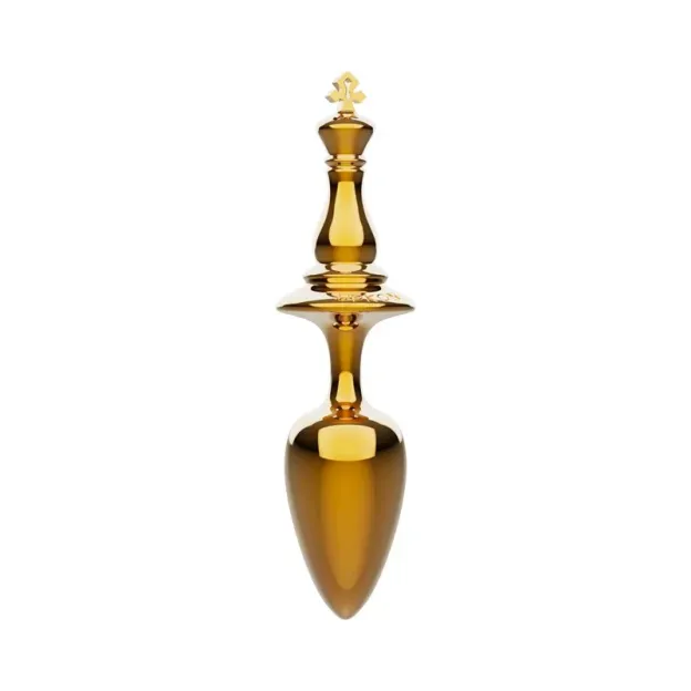 Chess King Metal Butt Plug - Golden - image 1