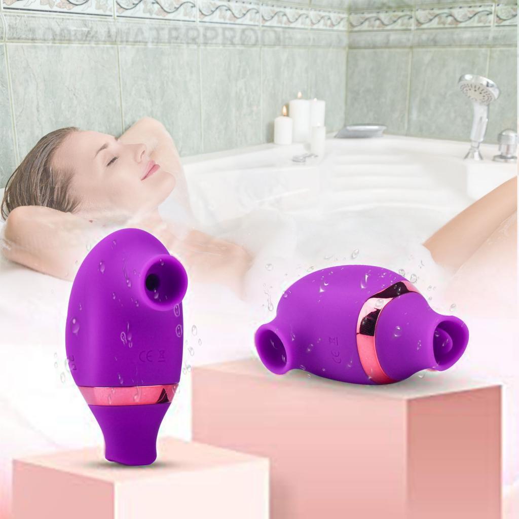 Dual Clit Sucking & Flickering Vibrator Stimulator-WeLovePlugs