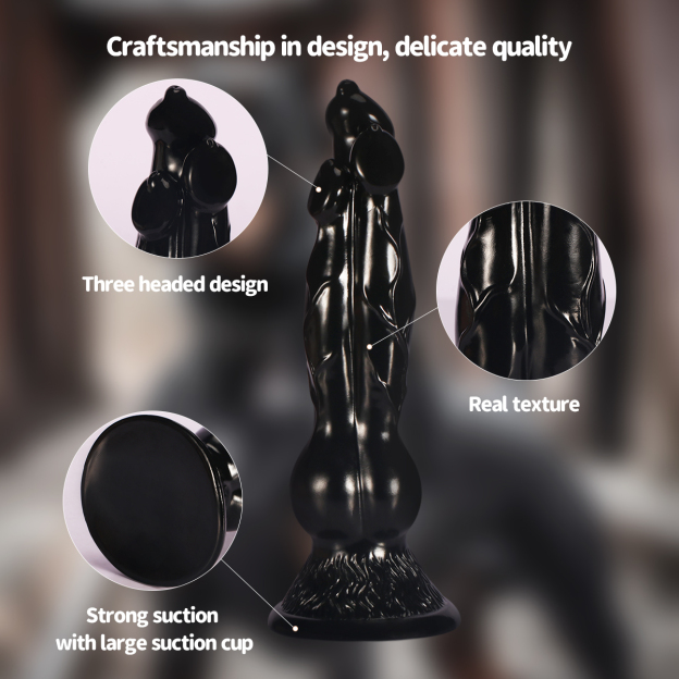 Triple-Knot Canine Fantasy Dildo - image 3