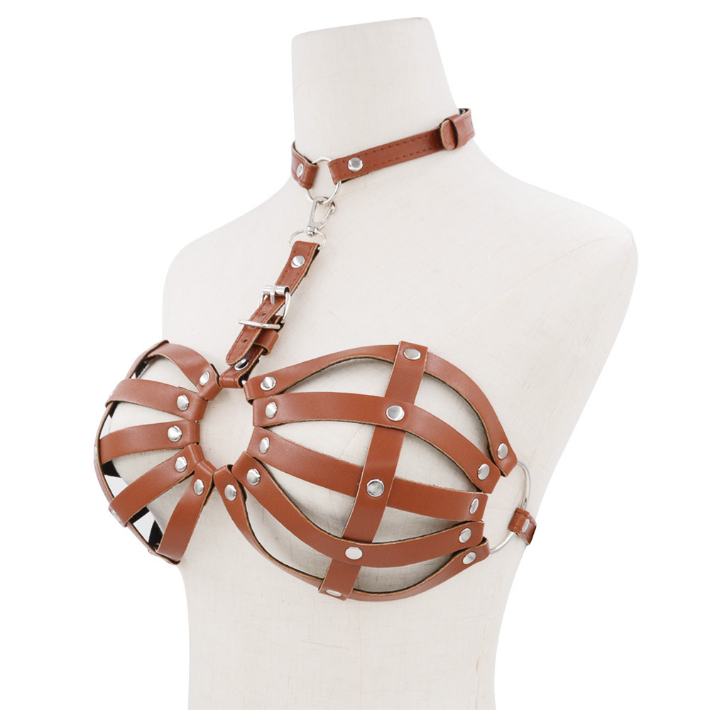 Sexy BDSM Halter Harness Cage Bra Lingerie-WeLovePlugs