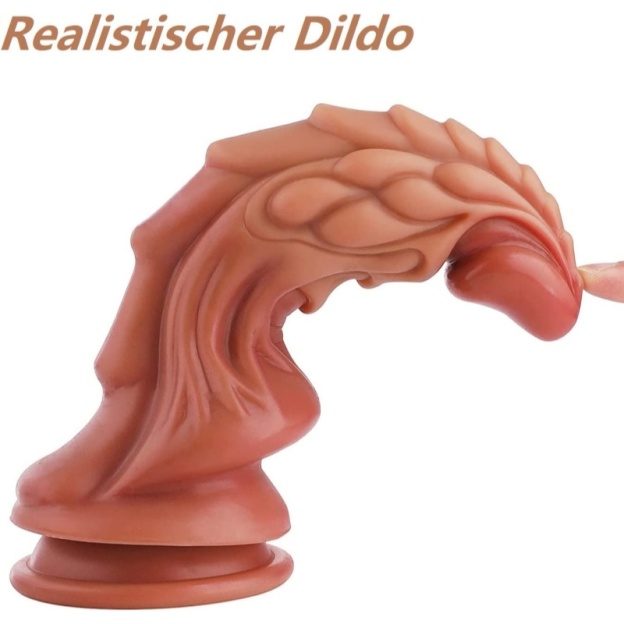 22cm Curved Silicone Dildo with Suction Cup - image 1