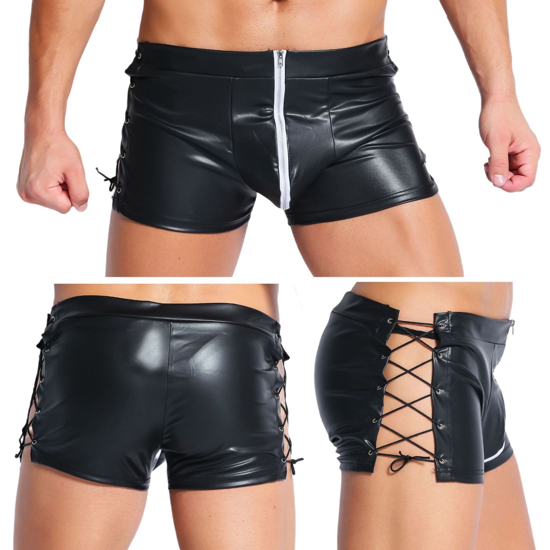 Wild Male Pvc Boxer Latex Shorts  - image 4