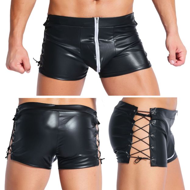 Wild Male Pvc Boxer Latex Shorts  - image 4