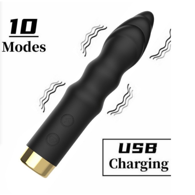 Anal Beads Vibrator – 10-Speed Silicone Massager for Prostate/G-Spot
