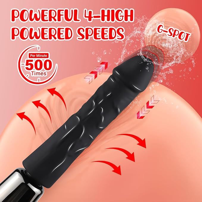 Mini Sex Fucking Machine with Realistic Dildo & Anal Plug – Adjustable Impact Modes & USB Rechargeable