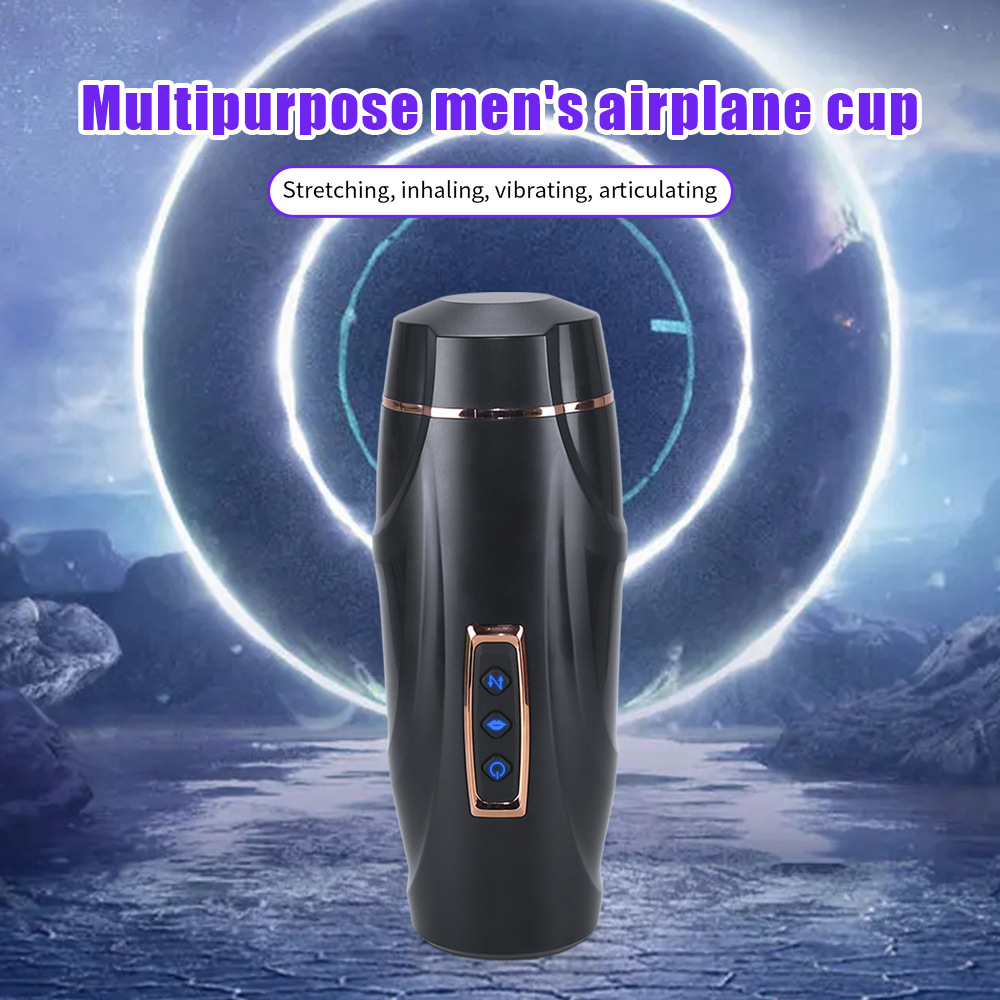 Automatic Telescoping Stroker With Suction & Vibration Masturbator-WeLovePlugs