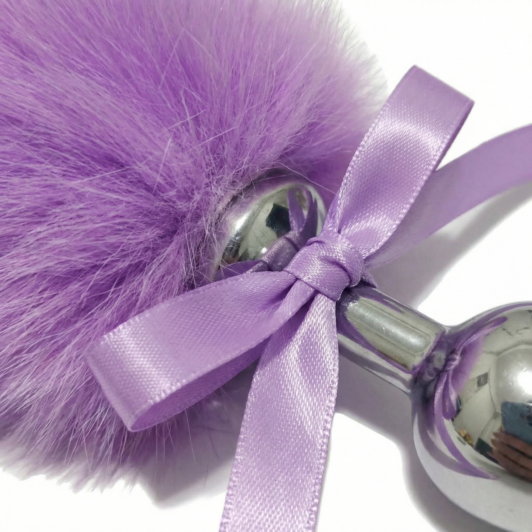 15'' Lavender Fox Tail Plug Set - image 3