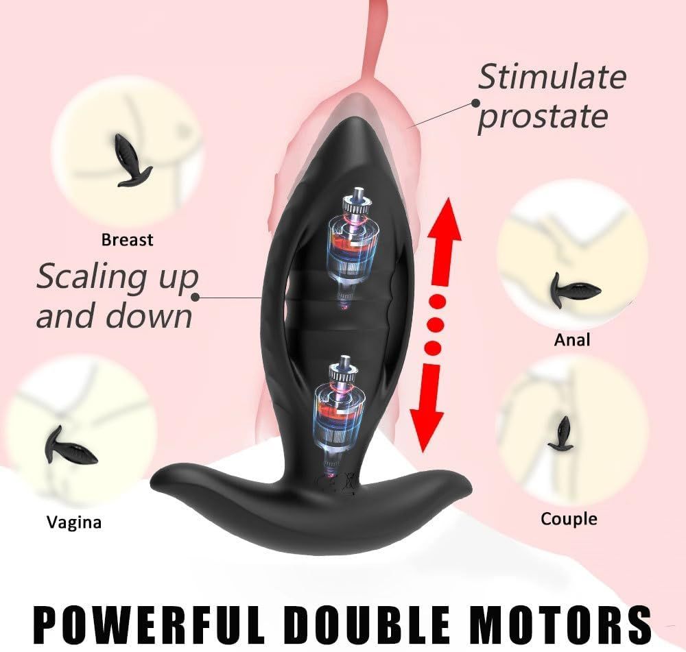 Remote Control Thrusting Anal Vibrator Plug-WeLovePlugs