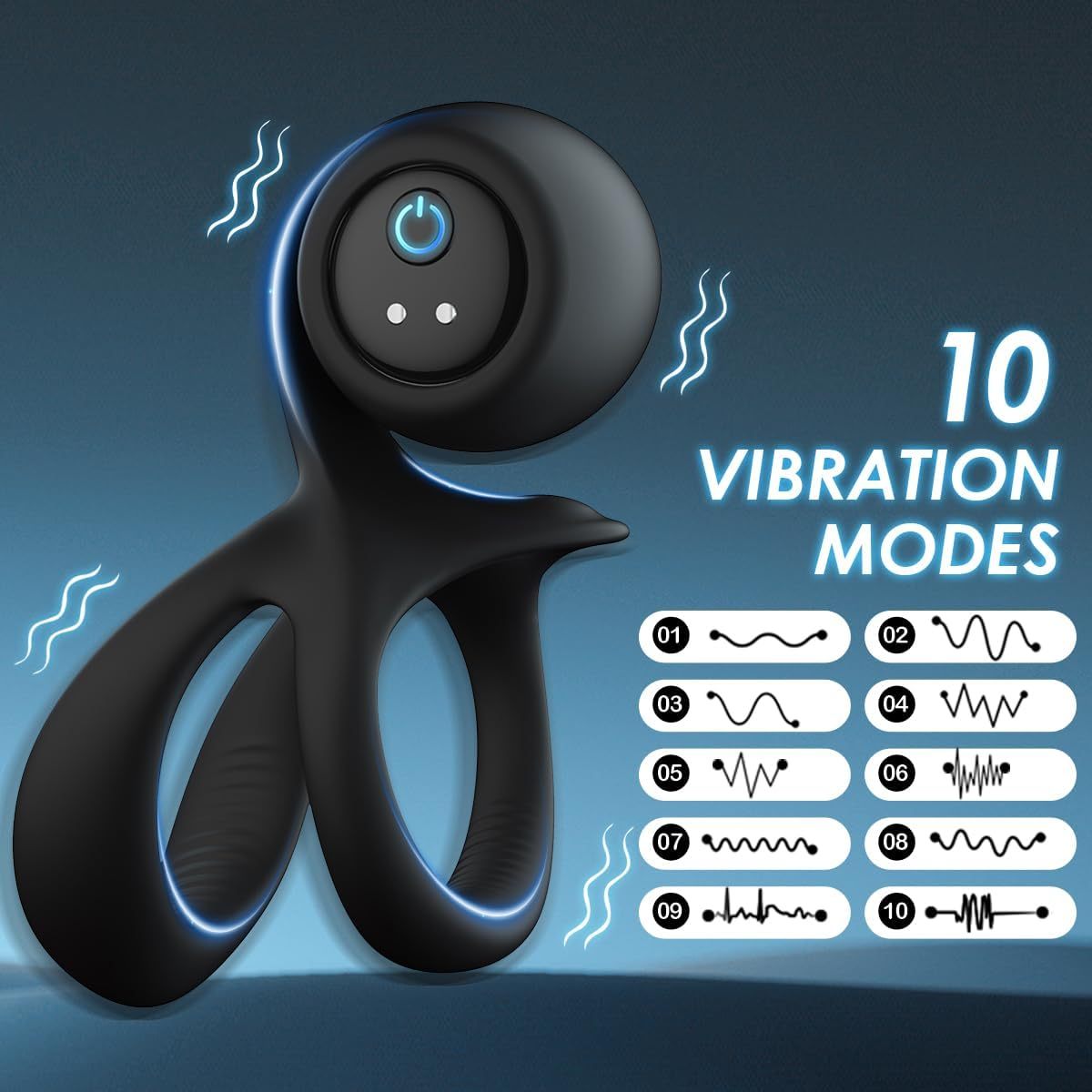 Naughty Vibrating Double Cock Ring