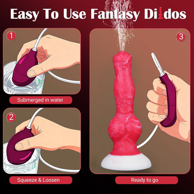 Crimson Vortex Cum-Shooting Fantasy Knot Dildo - image 4