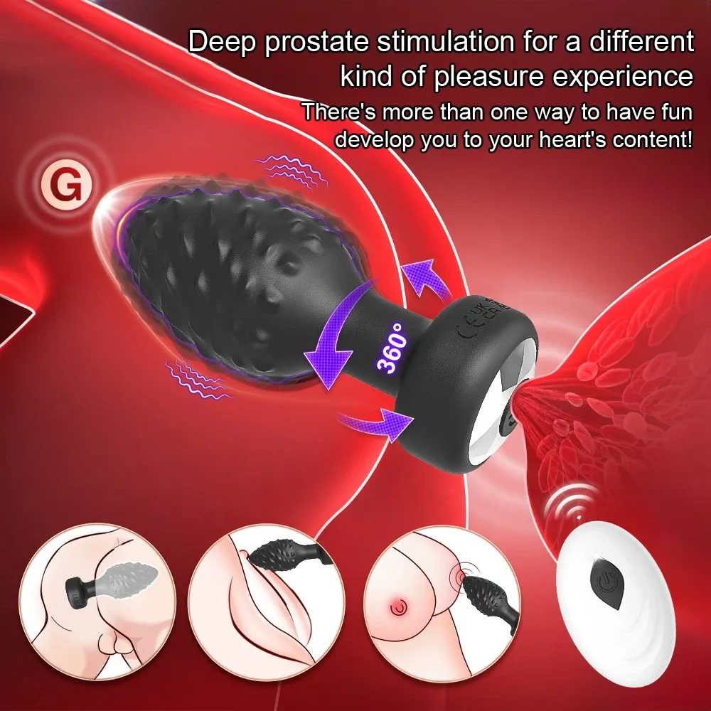 10-Mode 360° Rotating App-Controlled Anal Plug - image 1