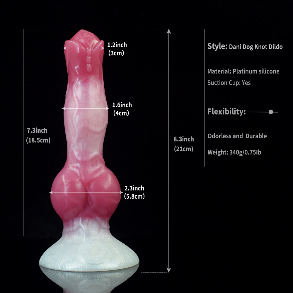Fantasy Silicone Animal Dog Knot Penis Dildo-WeLovePlugs