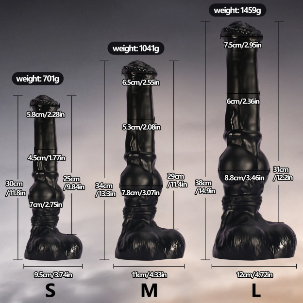 Flexsuction Anal Plug Monster Wolf Dog Dildo-WeLovePlugs