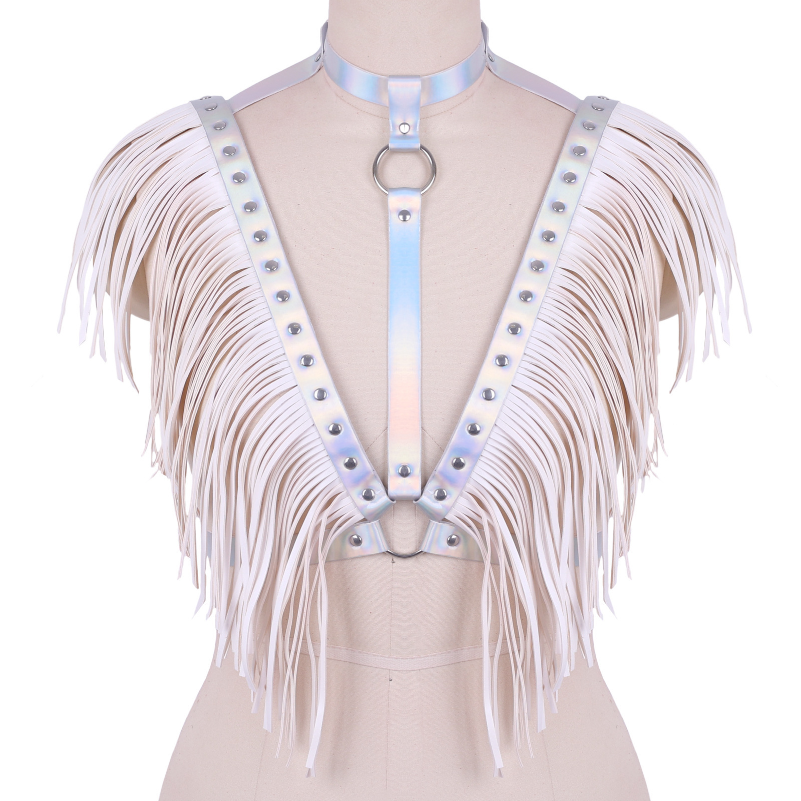 FlexLuxe Adjustable Lingerie Harness Tassel Cape-WeLovePlugs