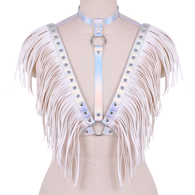 FlexLuxe Adjustable Lingerie Harness Tassel Cape-WeLovePlugs