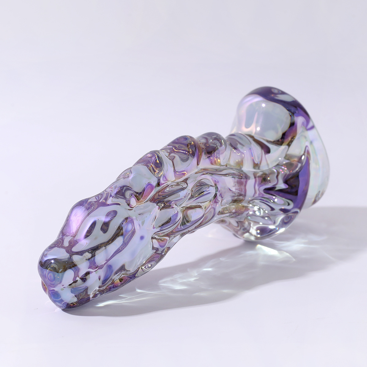 6.3 Inch Clear Glass Dragon Dildo - image 2