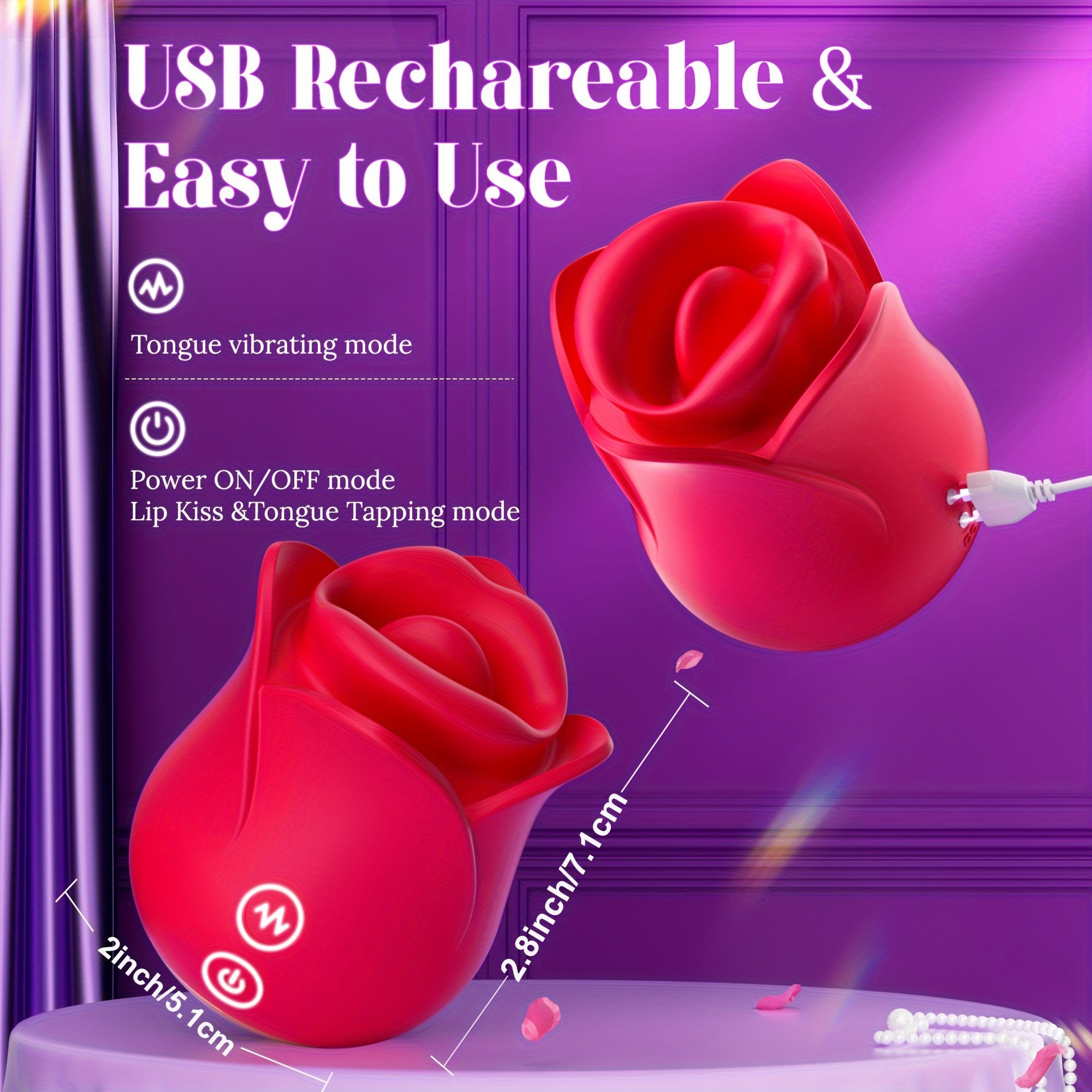 KissBloom 3-in-1 Rose Stimulator - image 8
