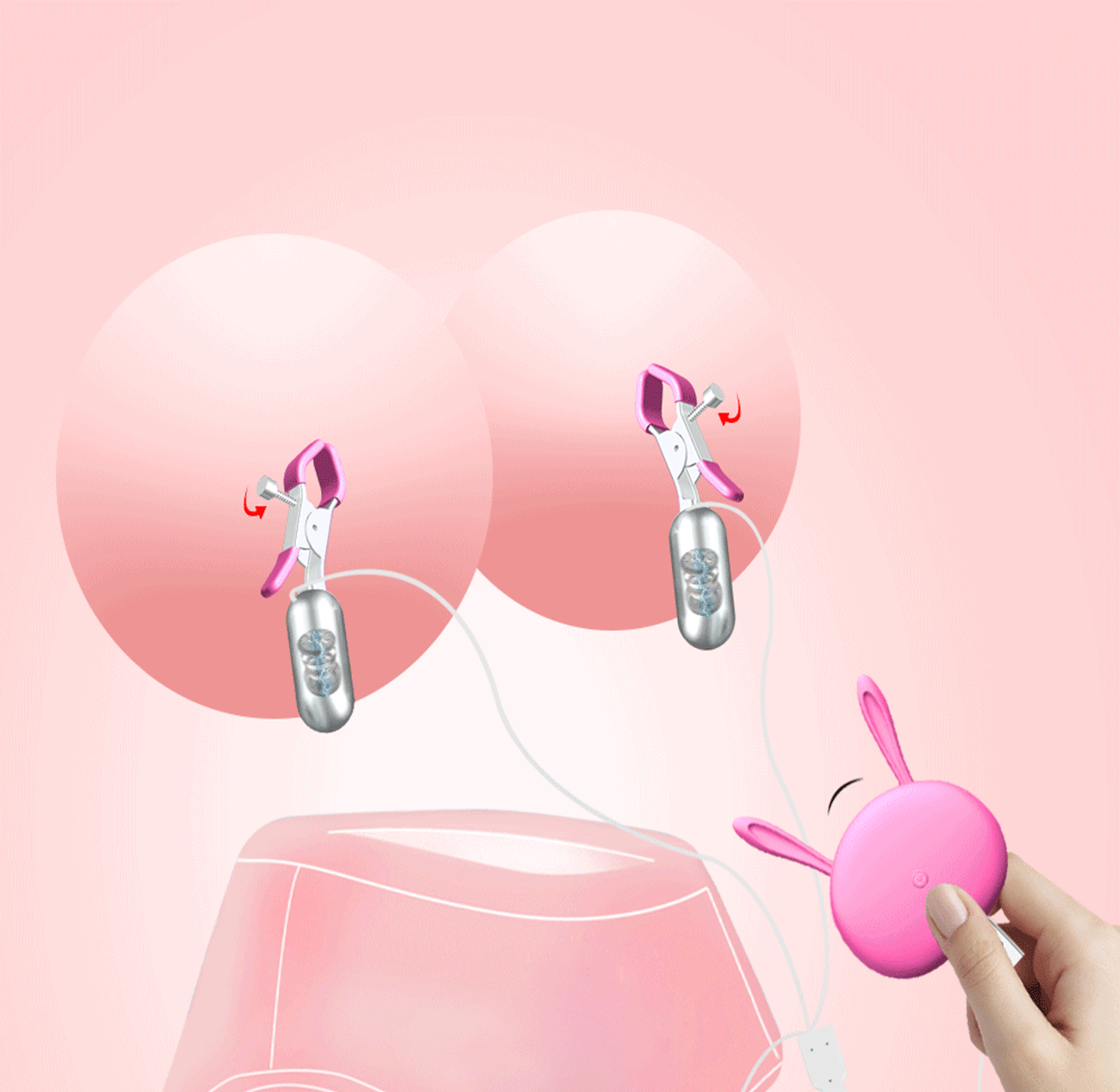 Vibrating Breast Clips-WeLovePlugs
