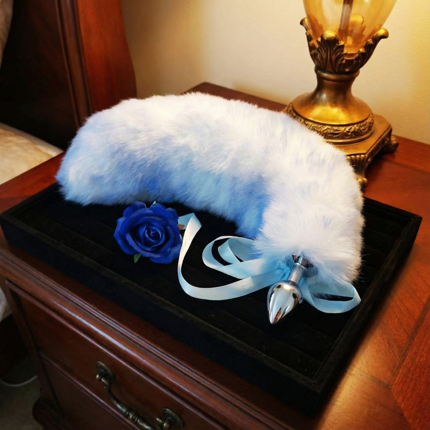 15.4'' Ice Blue Fox Tail Plug Set - image 2