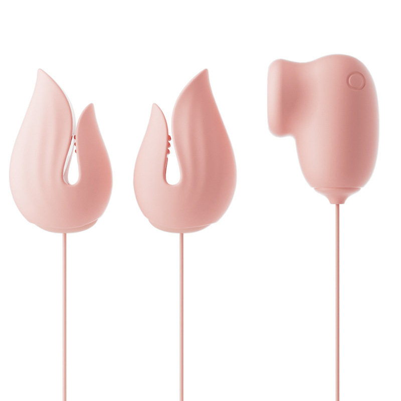 Tulip Silicone Nipple Clamps With Suction - Light Pink - image 1