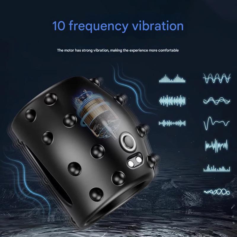 Beaded Vibrating Cock Ring 10 Vibration Modes -WeLovePlugs
