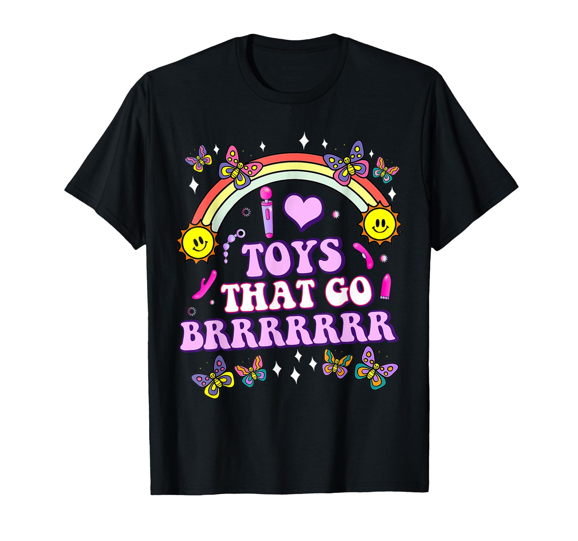 I Love Toys That Go Brrr Embarrassing Inappropriate T-Shirt-WeLovePlugs