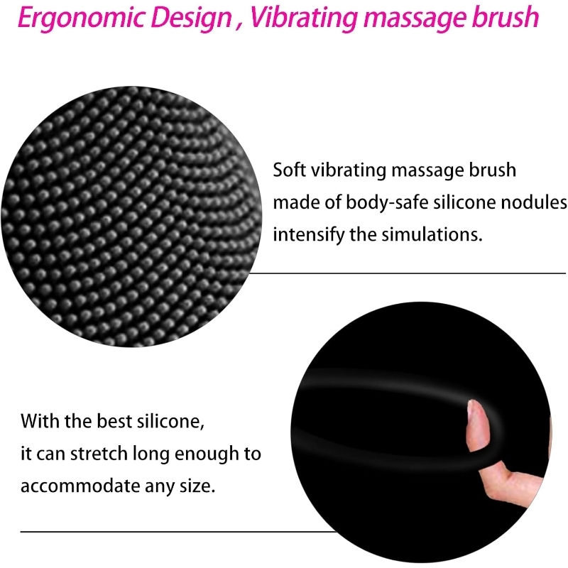 10-Speed Vibrating Cock Ring - Rechargeable Stretchy Silicone Ring for Couples-WeLovePlugs
