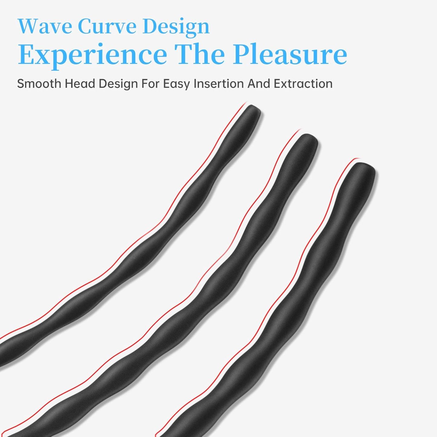 Man-creampie Maker Beaded Silicone Urethral Sounds 