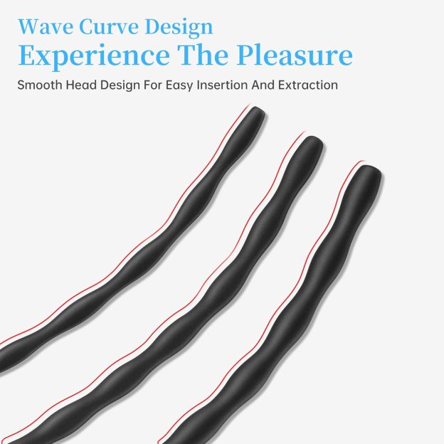 Man-creampie Maker Beaded Silicone Urethral Sounds 