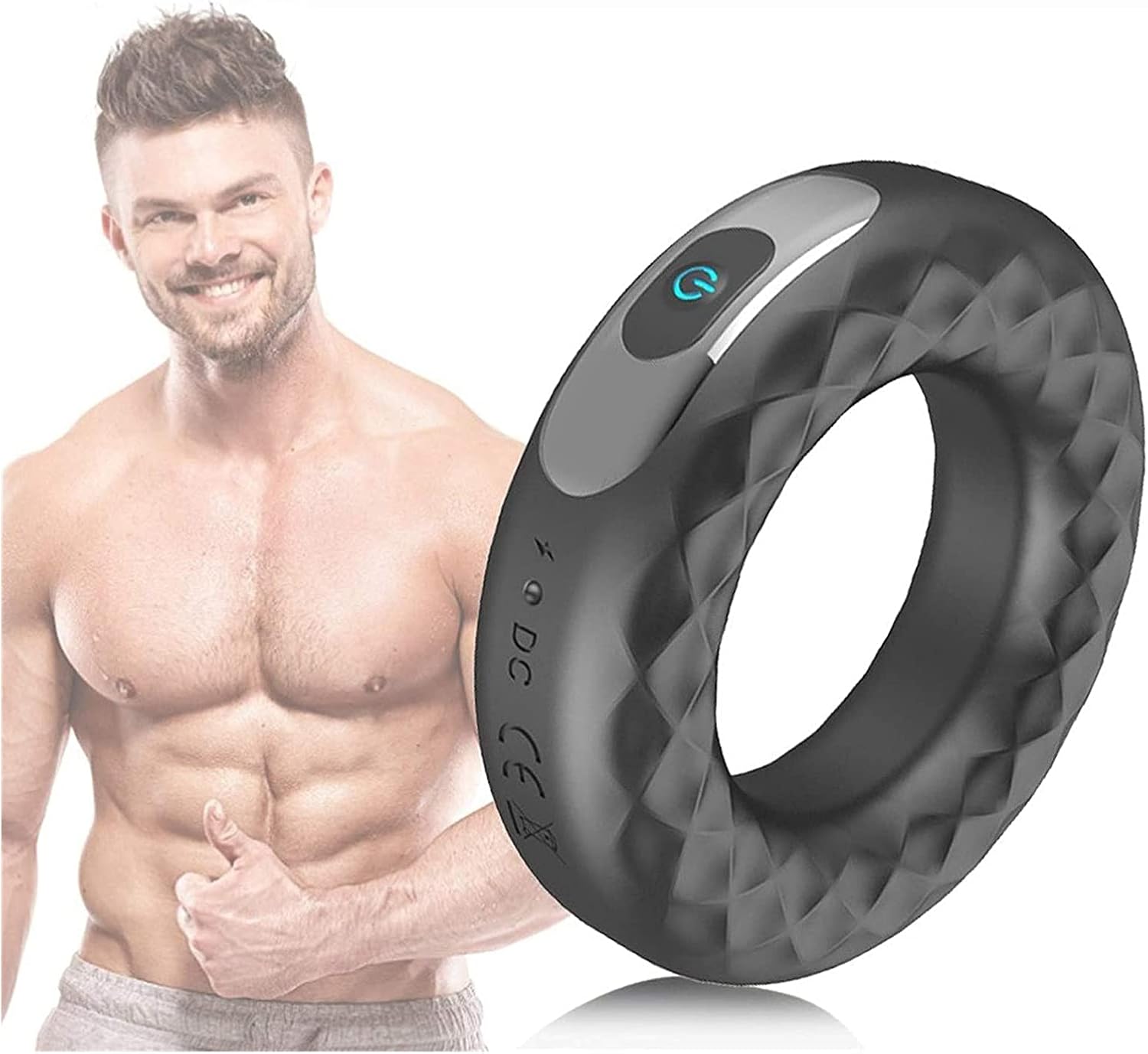 Electric Cock Ring (Delay 10 Vibration Modes+Clitoris Stimulation)-WeLovePlugs