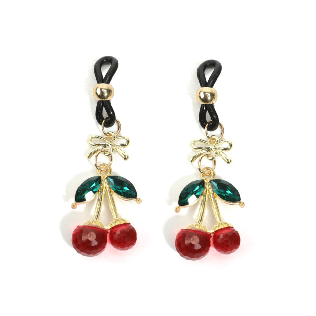 Cherry Nipple Rings (Non-Piercing) - Red - image 1