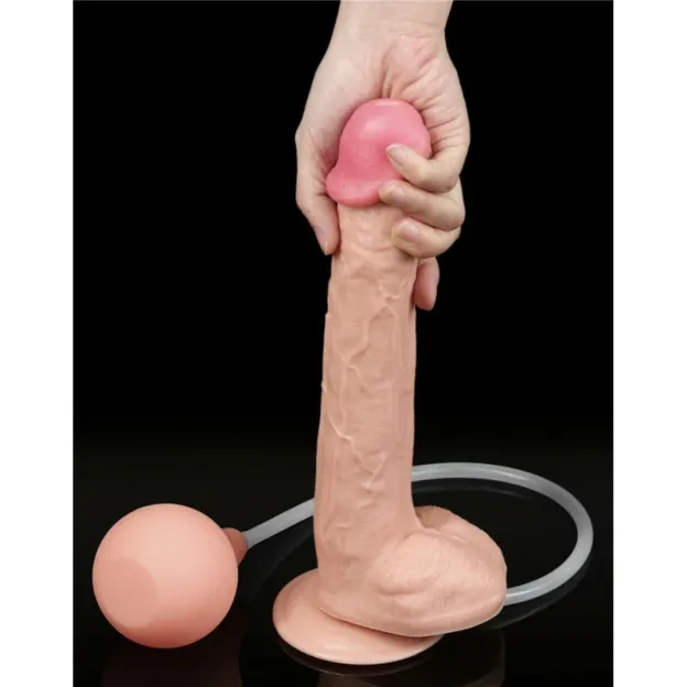 Ealistic Suction Cup Dildo With Squeezable Bulb - image 2