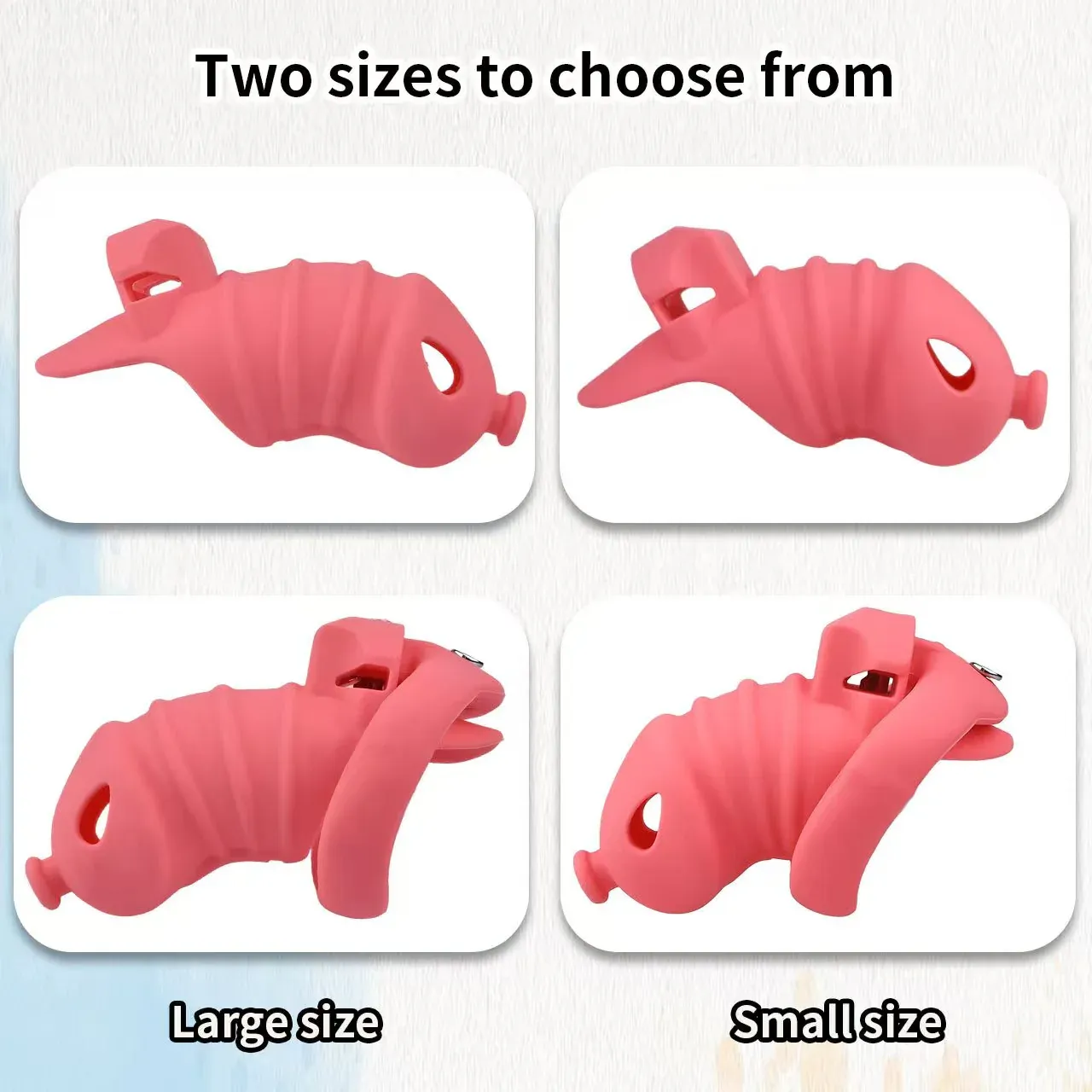 Premium Silicone Chastity Cage with Urethral Tube-WeLovePlugs