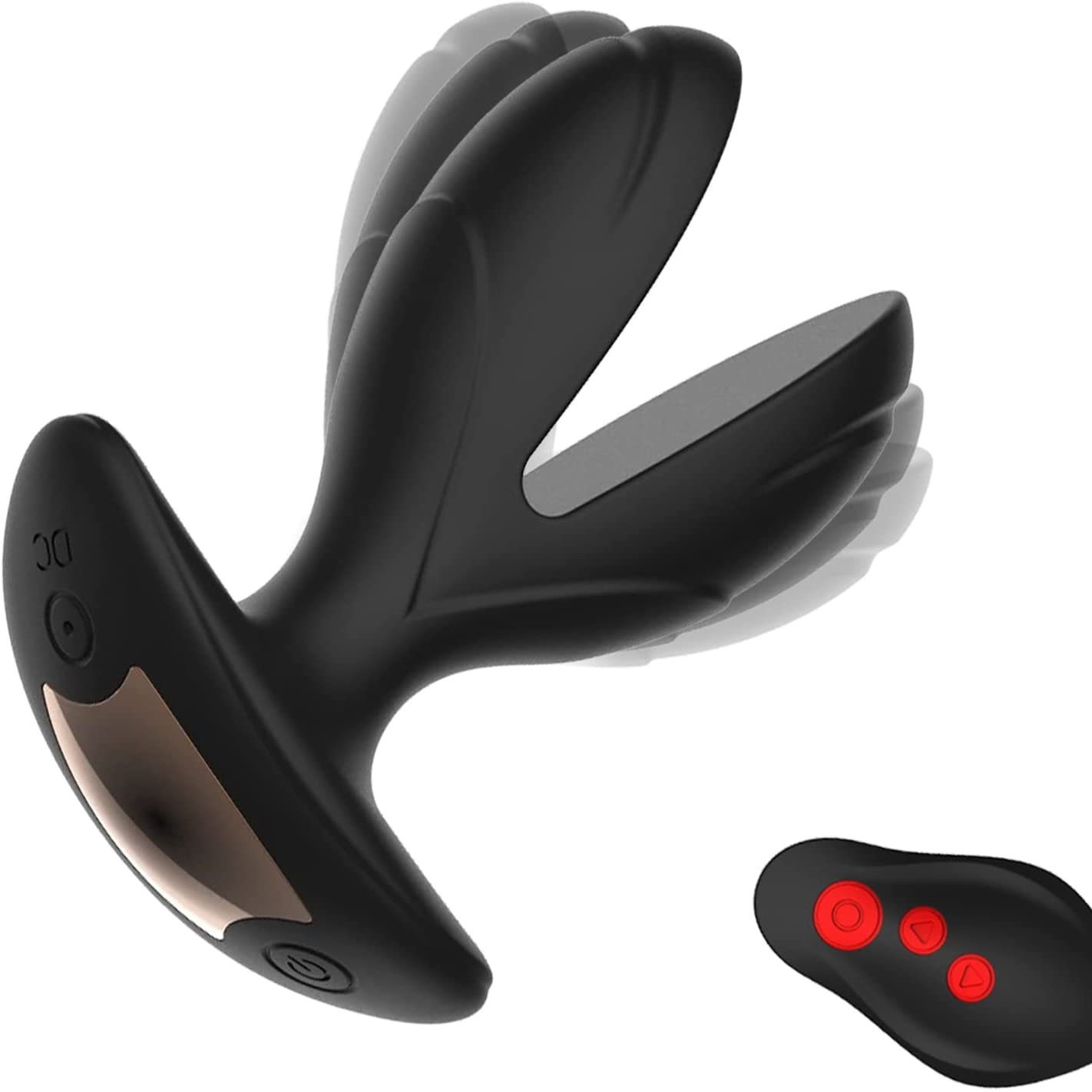 Waterproof Silicone Remote-Control Vibrating Anal Plug - Black - image 1