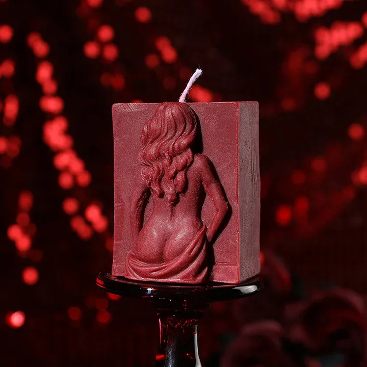 Female Back Low Temperature Candle - Red - image 3