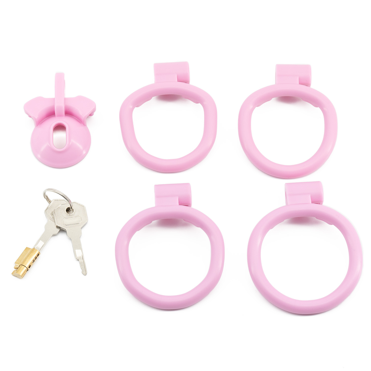 5 Colors Sissy Chastity Cage with 4 Rings  -WeLovePlugs
