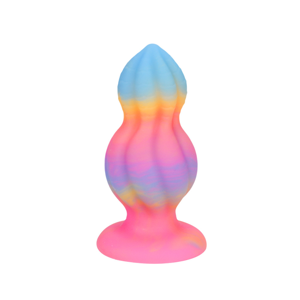 Dual-Size Fantasy Gourd Silicone Dildo with Glow-in-the-Dark & Suction Cup