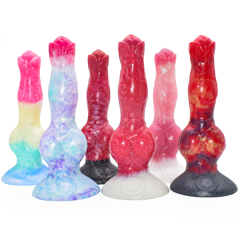 Fantasy Silicone Animal Dog Knot Penis Dildo-WeLovePlugs