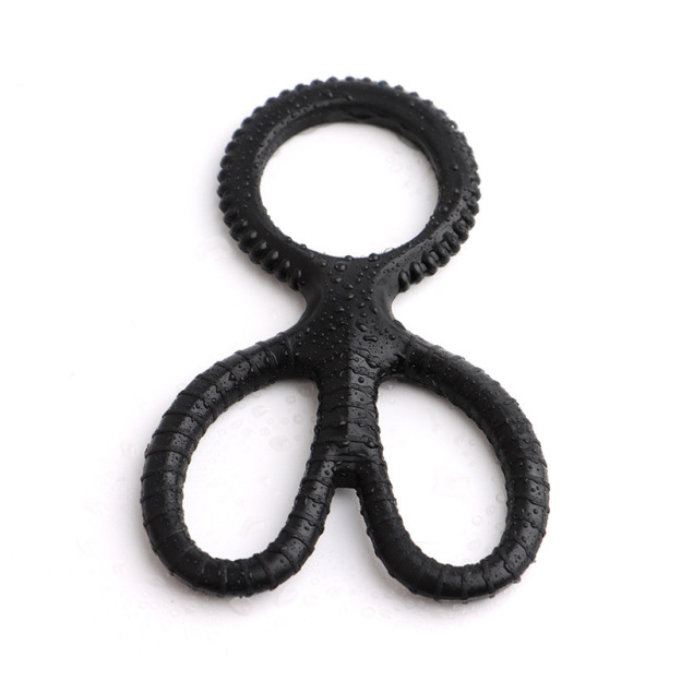 Cock Ring Silicone Scissor Triple Ring Waterproof High Elasticity