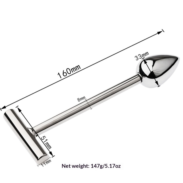 Stainless Steel Push-pull Anal Plug - 1.30 in - image 3