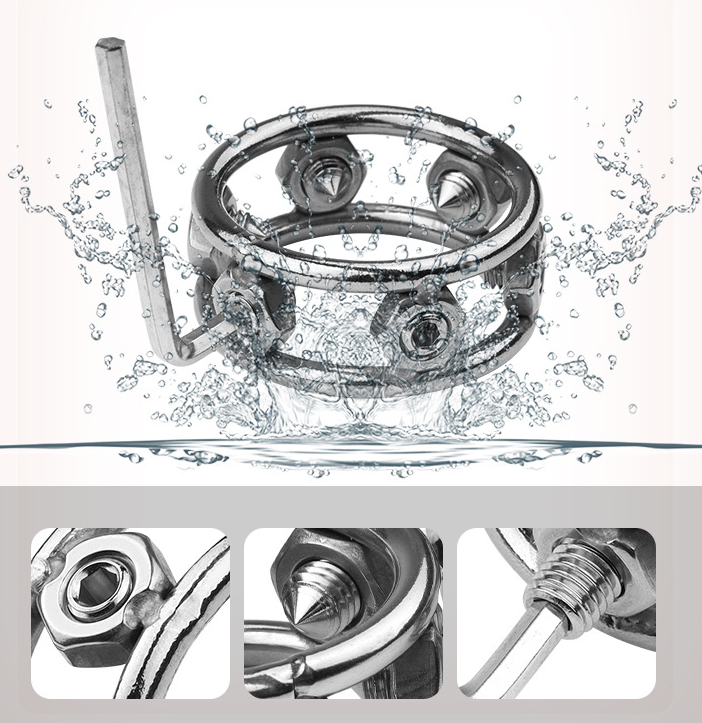 penisring stacheln ScreaAss CBT-Spikes Metall Hodenring Edelstahl Doppelter Penisring Mit  Stacheln Sprengring Und Penis Hodenteiler Für Männer Cockringe  Hodenstrecker Penis Hodensack Bondage Sexspielzeug,Silber,45mm/Set :  Amazon.de: Drogerie & Körperpflege main image 0