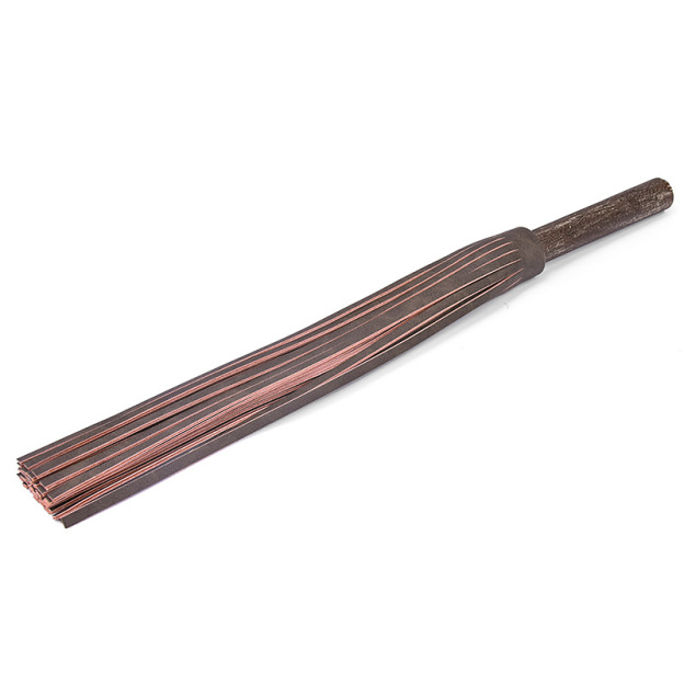 Vintage Wooden Handle Leather Flogger - 21.4'' - Bronze - image 4
