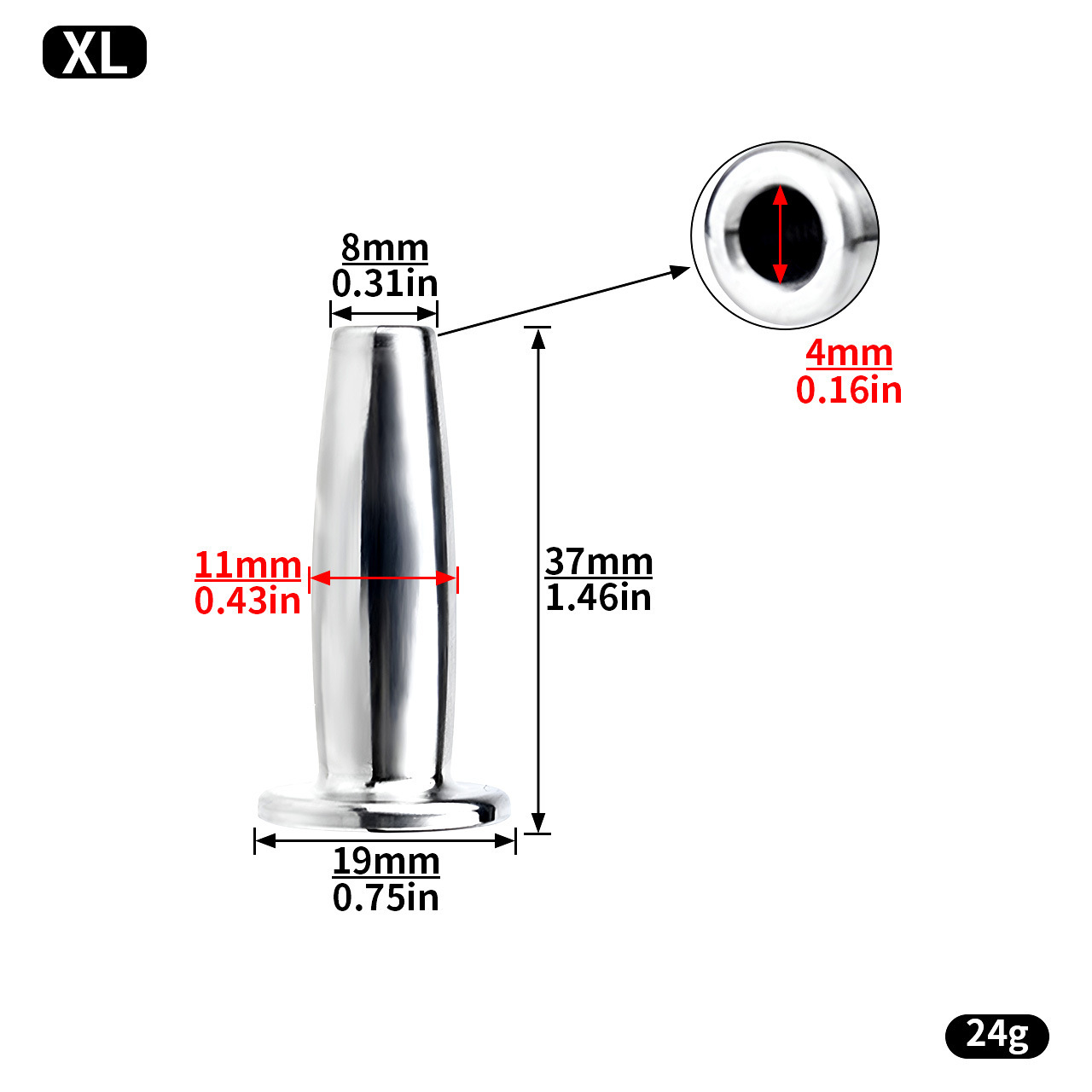 Short Stainless Steel Urethral Sounding Rods -WeLovePlugs
