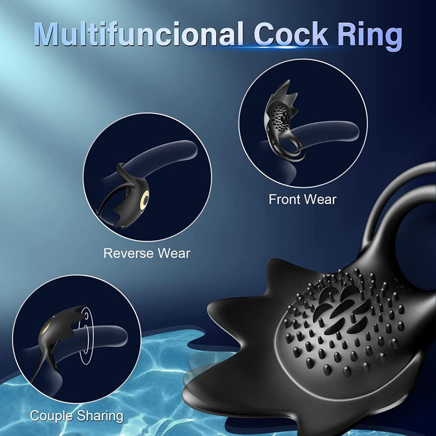 Starfish Vibrating Cock Ring – 360° Stimulation for Couples-WeLovePlugs