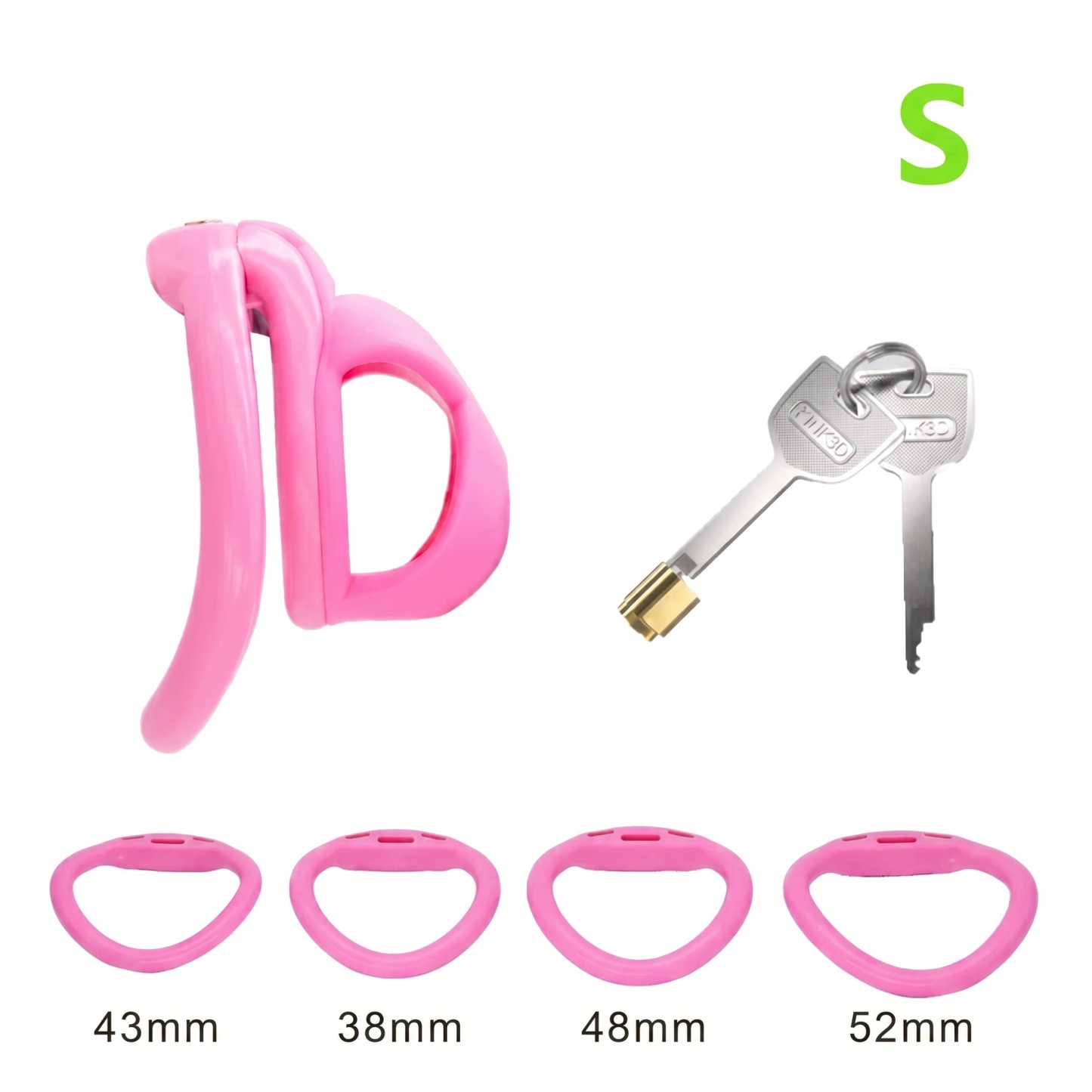 StealthCore Male Chastity Cage - Pink S Arc Ring - image 5